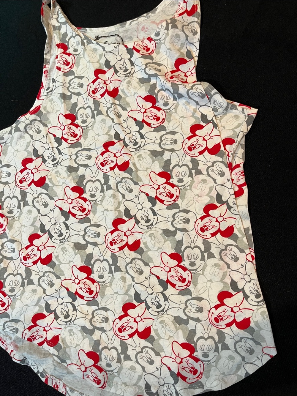 Disney Red & Gray Minnie Mouse Print Tank Top